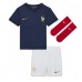 Frankrike Raphael Varane #4 Hemmaställ Barn VM 2022 Kortärmad (+ Korta byxor)